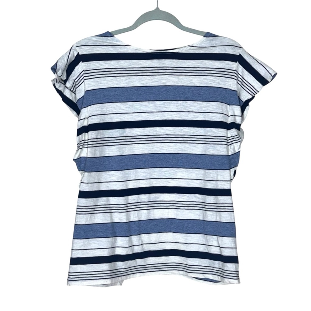 A P C Rue Madame Paris Striped T-Shirt APC Blue Stripe Cotton Medium Flutter
